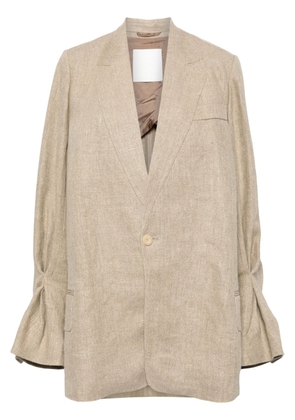 JNBY oversized linen blazer - Neutrals