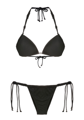 Amir Slama macramé detailing bikini bottoms - Black