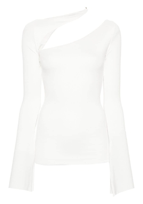 MANURI Sandy cut out-detail blouse - White