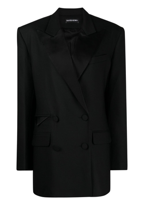 David Koma double-breasted tuxedo blazer - Black