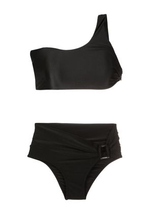 Amir Slama gathered-buckle two-piece bikini set - Black