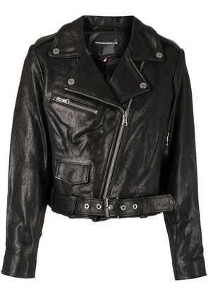 Stolen Girlfriends Club Joan cropped biker jacket - Black
