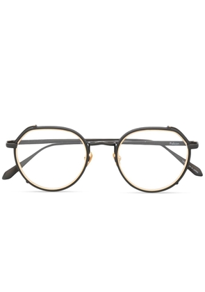 Linda Farrow Falcon metallic-trim detail glasses - Black