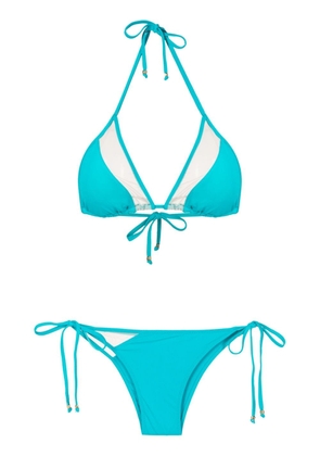 Amir Slama sheer-panels triangle bikini - Blue