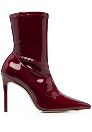 Stuart Weitzman 115mm leather boots - Red