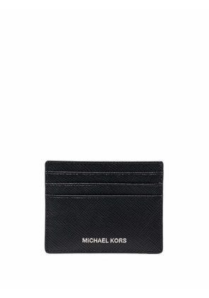 Michael Michael Kors logo-print leather card wallet - Black