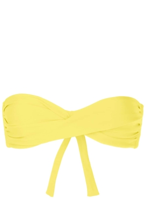Amir Slama twist-detail bikini top - Yellow