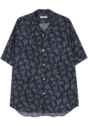 Ih Nom Uh Nit floral-print twill shirt - Blue