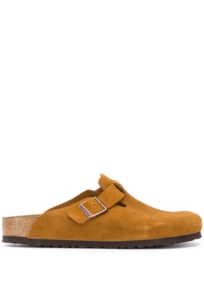 Birkenstock suede buckle slippers - Brown
