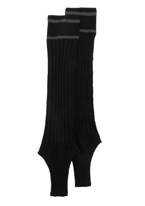 Durazzi Milano fingerless ribbed-knit gloves - Black