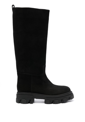GIABORGHINI chunky-sole suede boots - Black