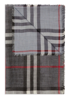 Burberry Check wool-silk reversible scarf - Blue