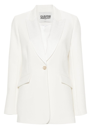 Claudie Pierlot single-brested crepe blazer - White