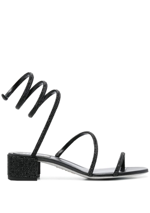 René Caovilla Cleo 50mm leather sandals - Black