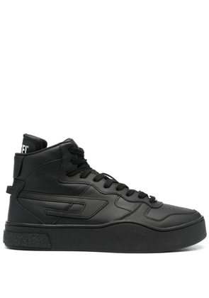 Diesel branded heel-counter high-top sneakers - Black