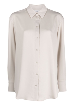 Calvin Klein straight-point collar long-sleeve shirt - Silver