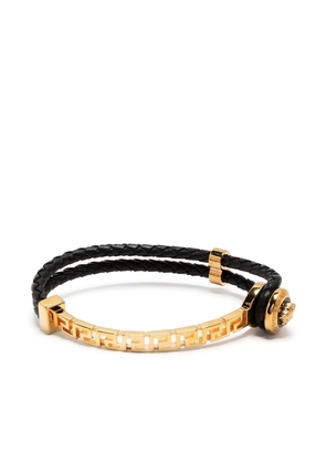 Versace Greca braided leather bracelet - Gold