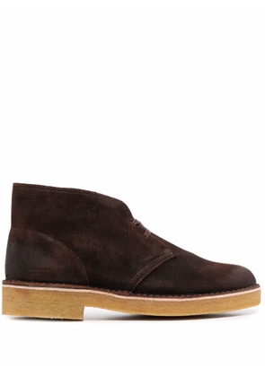Clarks lace-up suede desert boots - Brown