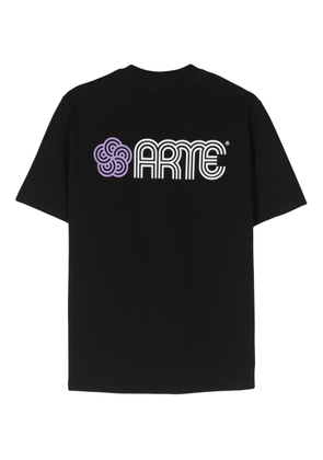ARTE Teo Circle Flower T-shirt - Black