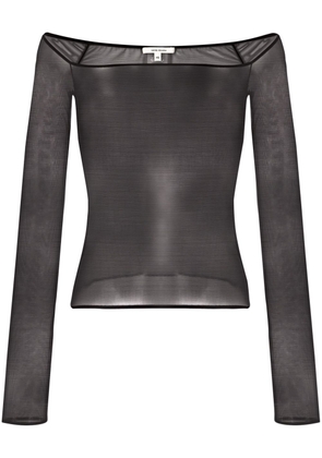 Nensi Dojaka sheer off-shoulder blouse - Black