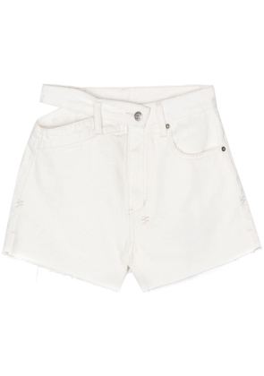 Ksubi cut-out-detail denim shorts - White