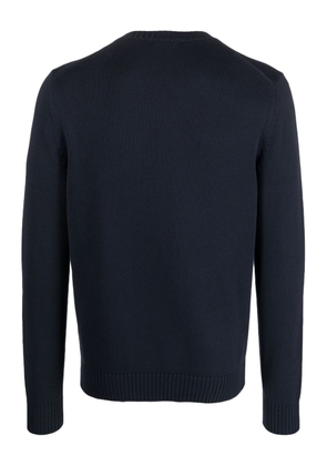 Malo long-sleeve knitted jumper - Blue