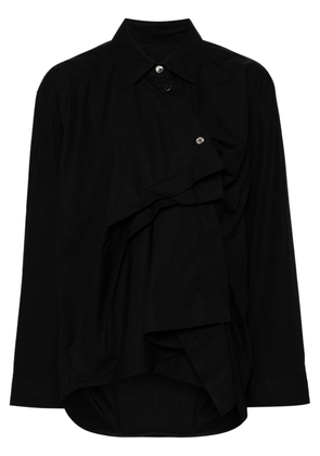 JNBY gathered-detail cotton blouse - Black