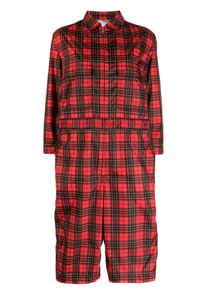 Comme des Garçons TAO plaid-check culotte jumpsuit - Red