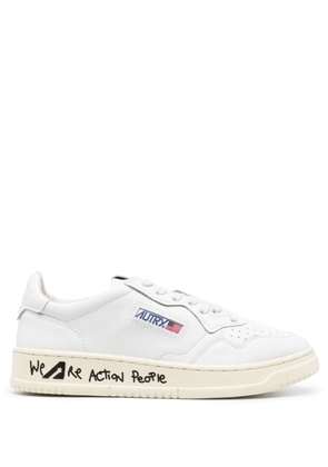 Autry Action slogan-print sneakers - White