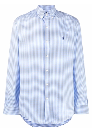 Polo Ralph Lauren logo-embroidered gingham shirt - Blue