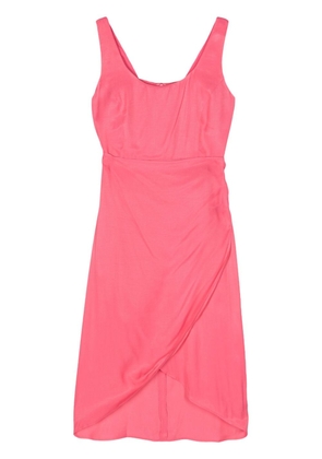 Armani Exchange wrap-skirt midi twill dress - Pink