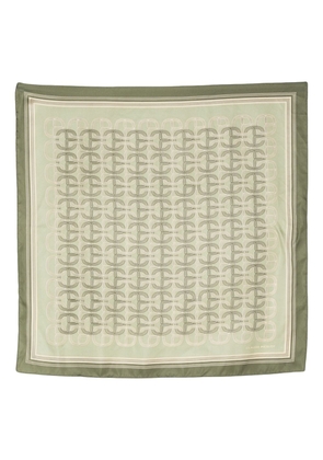 Claudie Pierlot monogram-pattern silk scarf - Green