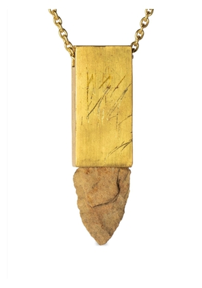 Parts of Four Arrowhead amulet necklace - Gold