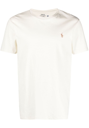 Polo Ralph Lauren Polo Pony-embroidered cotton T-shirt - Neutrals