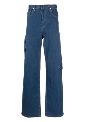 ACT Nº1 high-waist wide-leg cargo jeans - Blue