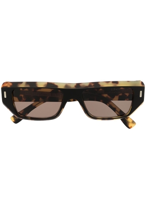 Cutler & Gross tortoiseshell rectangle-frame sunglasses - Brown