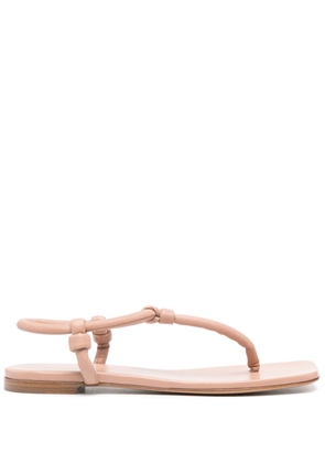 Gianvito Rossi Juno Thong leather sandals - Neutrals