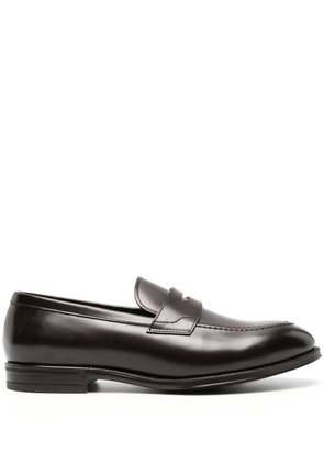 Henderson Baracco penny-slot leather loafers - Brown