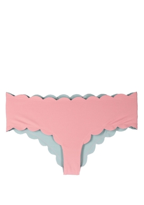 Marysia scalloped-edge detail hipster bikini bottoms - Pink