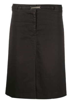Dolce & Gabbana Pre-Owned 1990s logo-plaque A-line skirt - Black