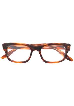 Barton Perreira two-tone square frame eyeglasses - Brown