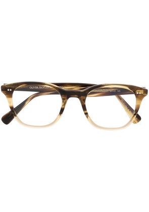 Oliver Peoples Cayson square-frame glasses - Brown