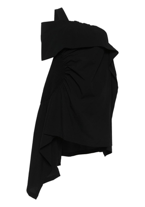 Issey Miyake one-shoulder crepe blouse - Black