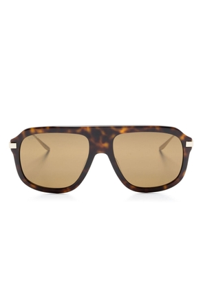 Gucci Eyewear tortoiseshell-effect pilot-frame sunglasses - Brown
