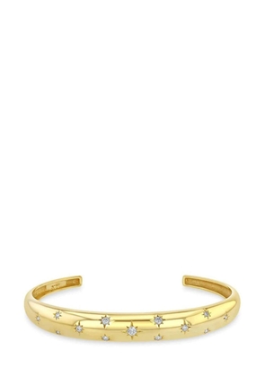 Zoë Chicco 14kt yellow gold Aura diamond cuff bracelet