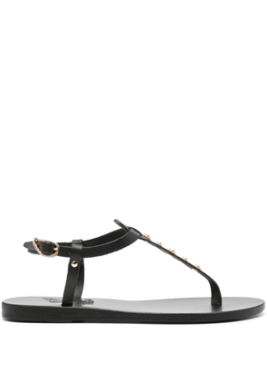 Ancient Greek Sandals Lito bee leather sandals - Black