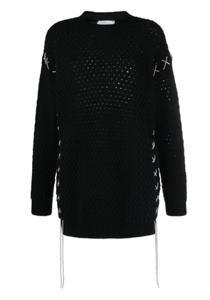 Giuseppe Di Morabito open-knit merino-cashmere jumper - Black
