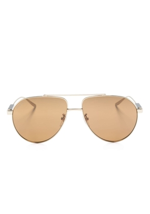 Gucci Eyewear logo-debossed pilot-frame sunglasses - Gold