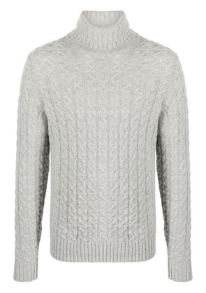 Zanone cable knite alpaca jumper - Grey