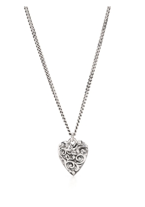 Emanuele Bicocchi Arabesque heart pendant necklace - Silver